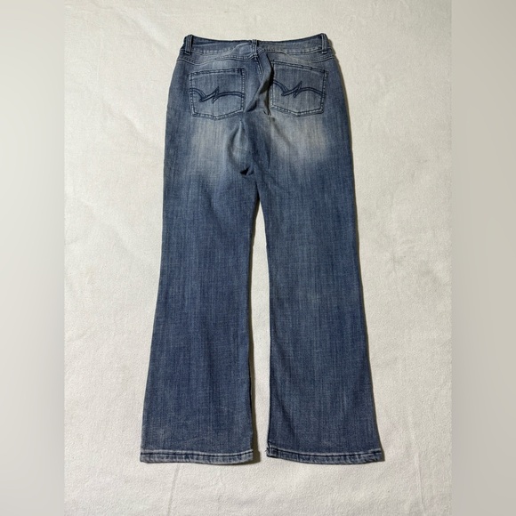Wrangler Jeans Womens 5‎ Blue Bootcut Low Rise Medium Wash Stretch Western Denim - Picture 7 of 9
